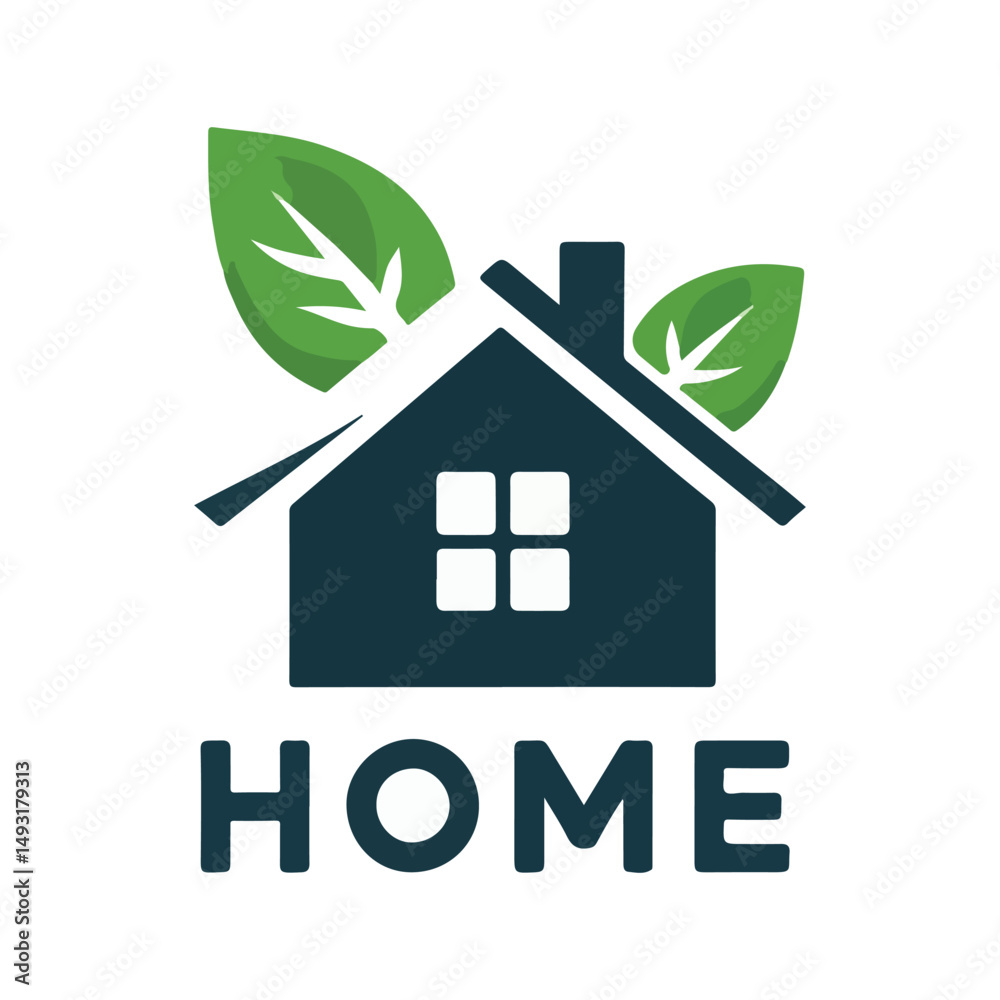 Home leaf logo design template Home leaf logo design template