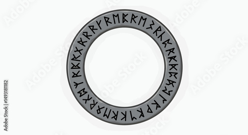 Circular Frame With Runes