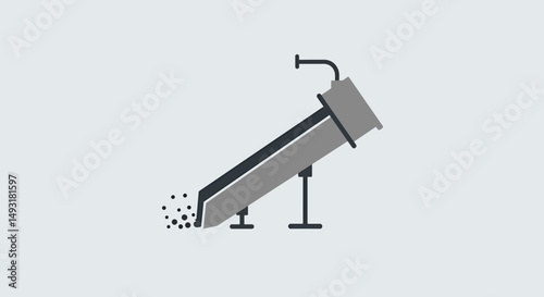 Simple Gray Industrial Conveyor Belt Graphic