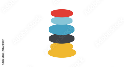 Colorful Stacked Circles Design