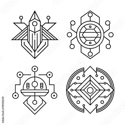 Modern Innovation Abstract Technology   Vector Art High Tech Abstract Lines Vector Graphic 