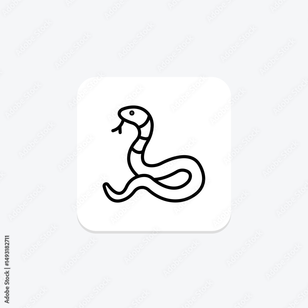 Fototapeta premium Hognose Snake, vector, pixel perfect, illustrator file