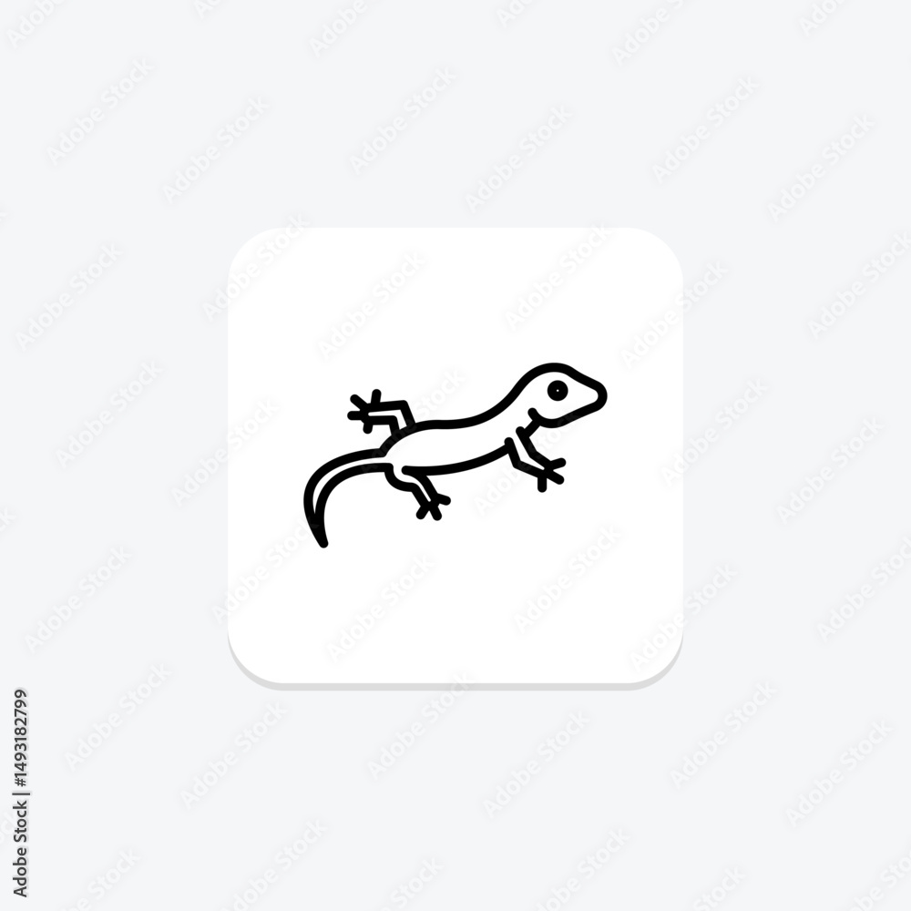 Fototapeta premium Day Gecko, vector, pixel perfect, illustrator file