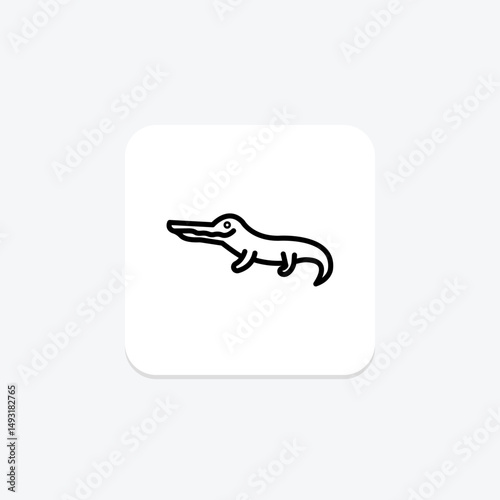 Gharial, vector, pixel perfect, illustrator file