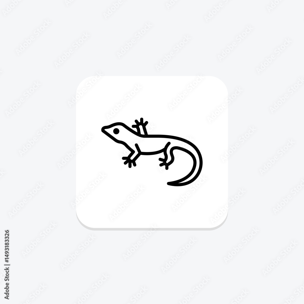 Fototapeta premium Fence Lizard, vector, pixel perfect, illustrator file