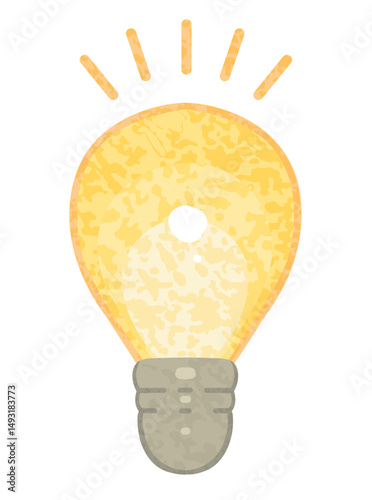 電球のイラスト【テクスチャ有】