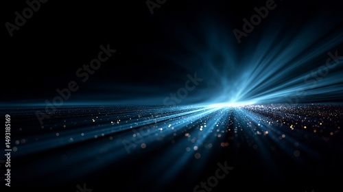 Blue Radiant Light Rays