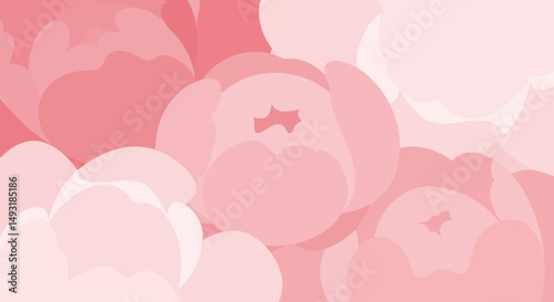 Abstract Pink Flower Cluster Background