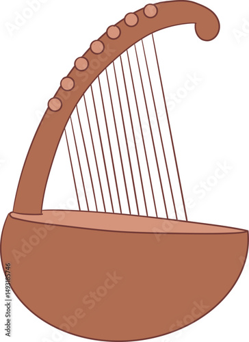 Yash ,Indian music instrument outline drawing clipart
