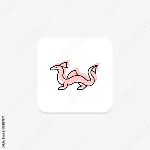 Water Dragon, vector, pixel perfect, illustrator file