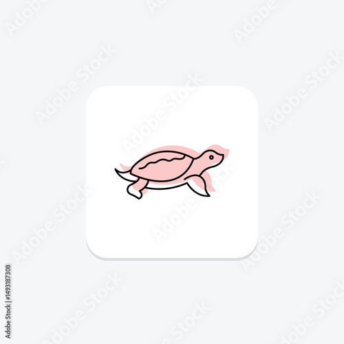 Softshell Turtle, vector, pixel perfect, illustrator file