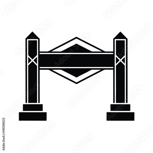 black and white columns