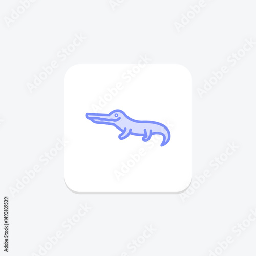 Gharial, vector, pixel perfect, illustrator file