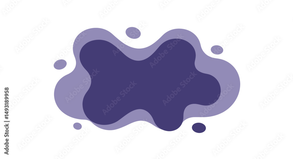 Abstract Purple Blob Design