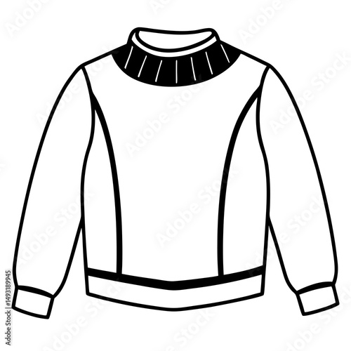 Mockup of a turtleneck sweater design template