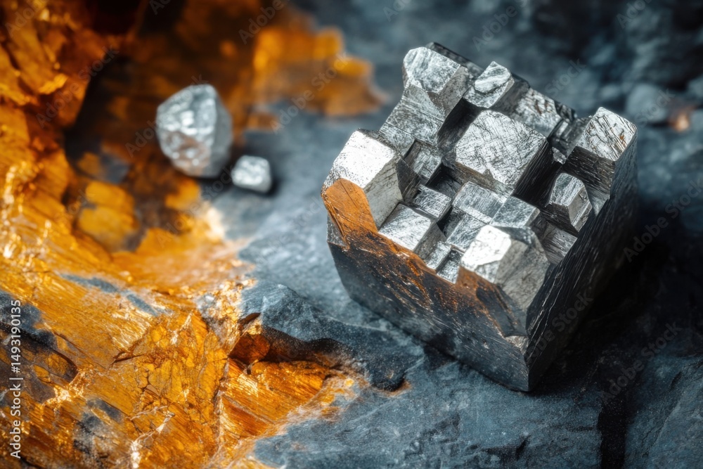 Fototapeta premium Abstract Geometric Mineral Formation
