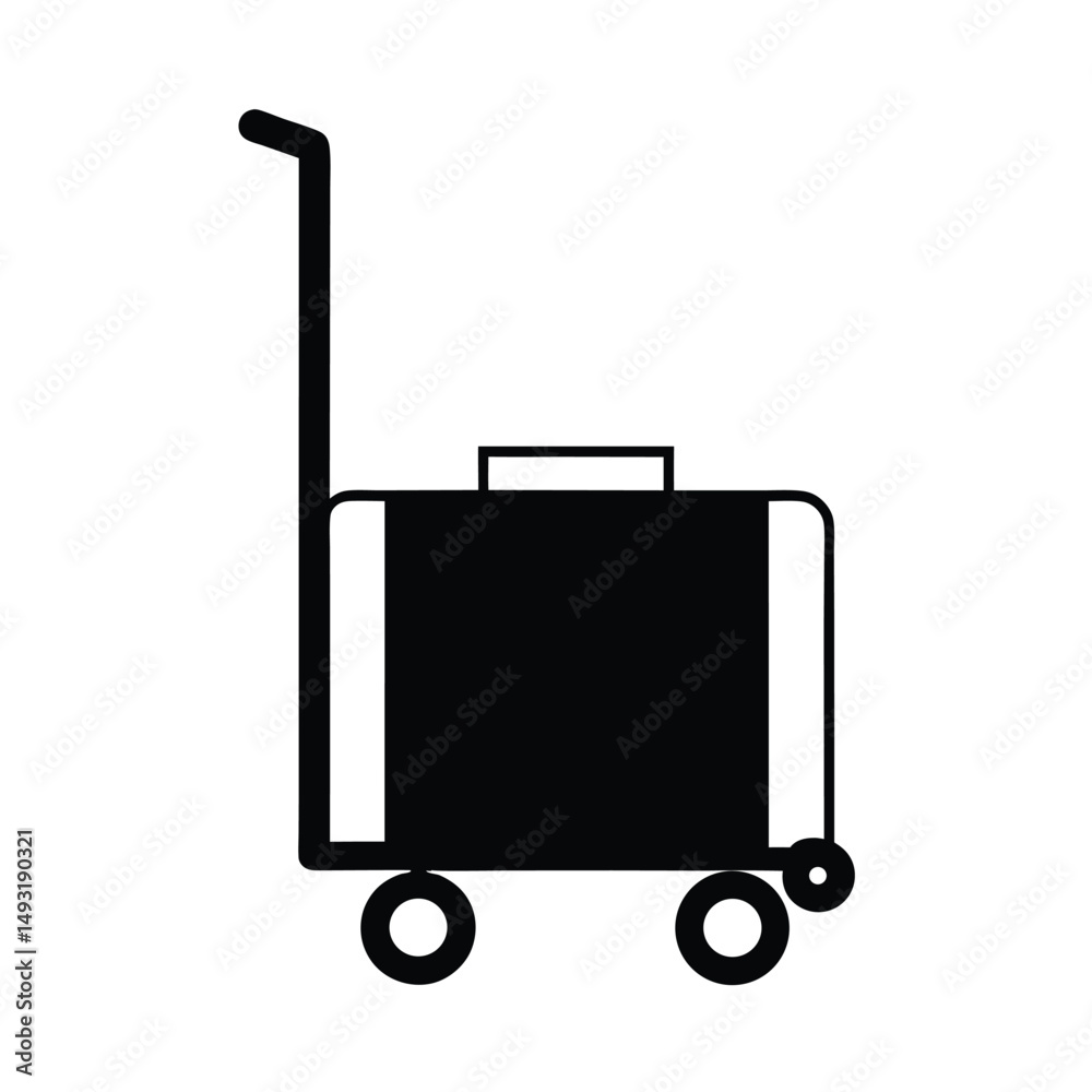 Obraz premium trolley icon vector illustration