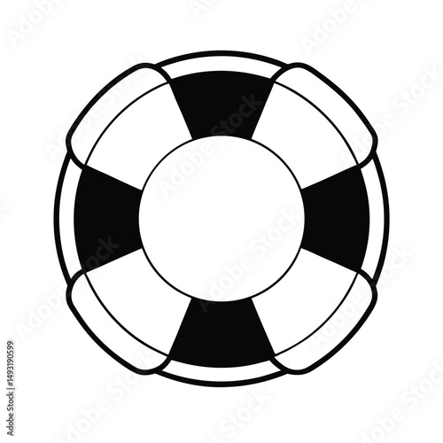 life buoy on white background