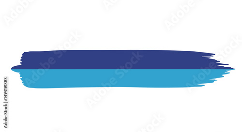 Abstract Horizontal Brushstroke Background In Teal And Blue