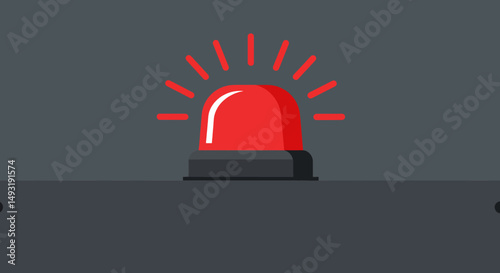 Red Emergency Light Pixel Art