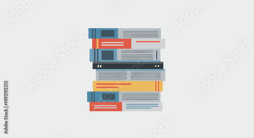 Stack Of Colorful Books Illustration