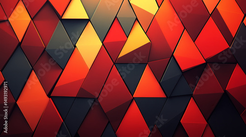 Abstract geometric pattern of vibrant triangles (7)