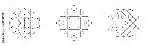 Fresh kolam designs, simple and elegant!