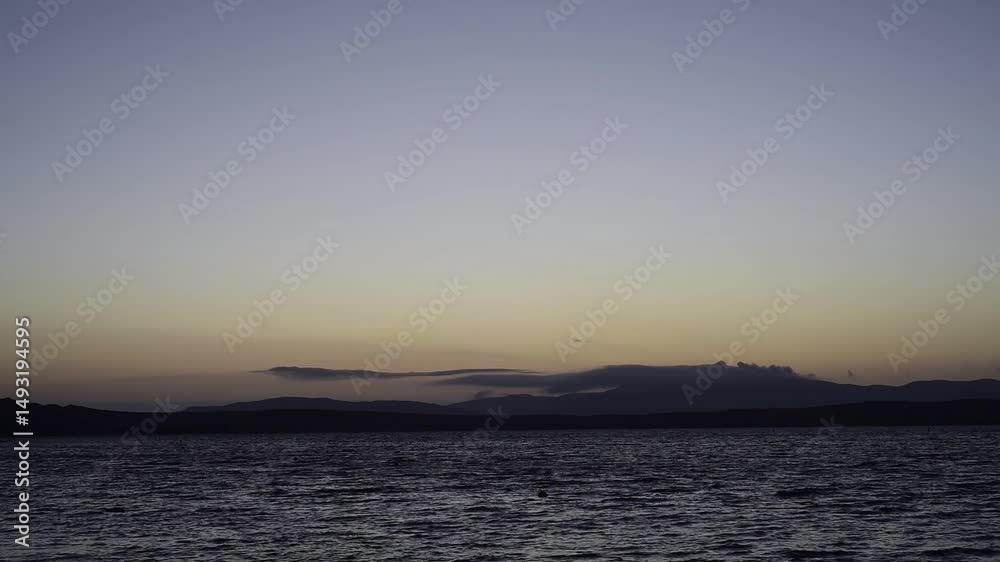 peru paracas  bay ,ocean pacific atb sunset sky not people