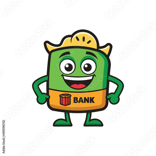 Flat and Minimal Food bank. Food sharing logo vector illustration isolated on white background