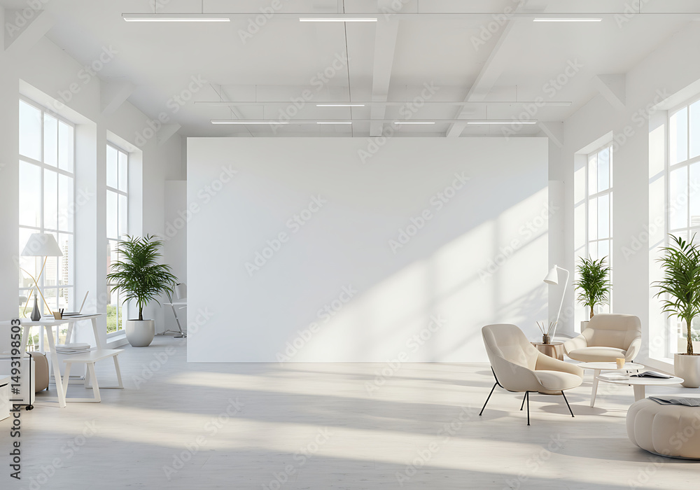 Fototapeta premium White Room Interior Design