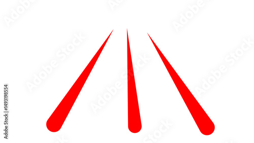 Emphasis mark representing a person's emotions. Icons that represent awareness, discovery, attention, and emphasis red. Vector illustration