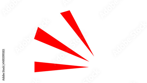 Emphasis mark representing a person's emotions. Icons that represent awareness, discovery, attention, and emphasis red. Vector illustration