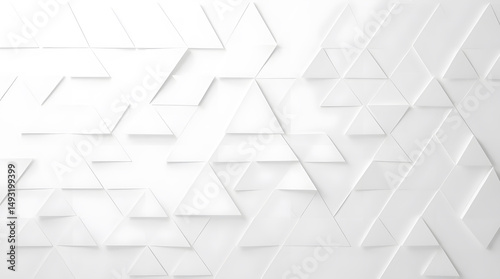 Minimal White Geometric Triangle Pattern Abstract Background