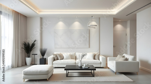 Cozy Modern Living Room with Sofa and Contemporary Decor