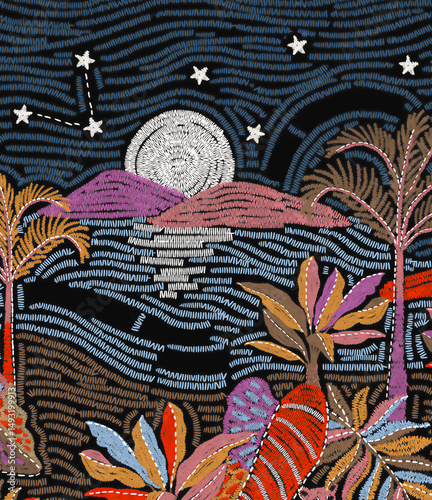 floral tropical design