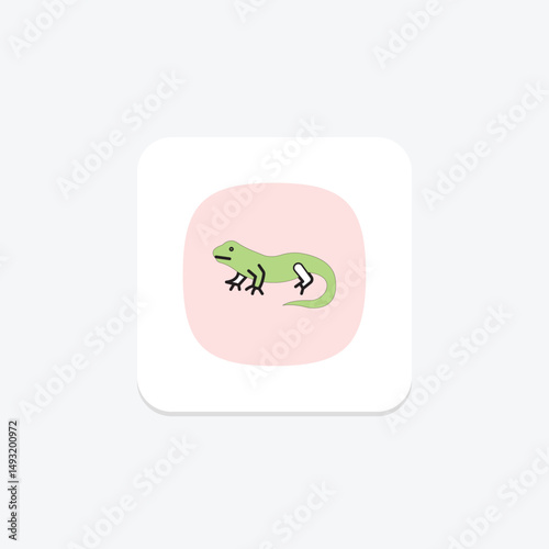 Green Iguana, vector, pixel perfect, illustrator file