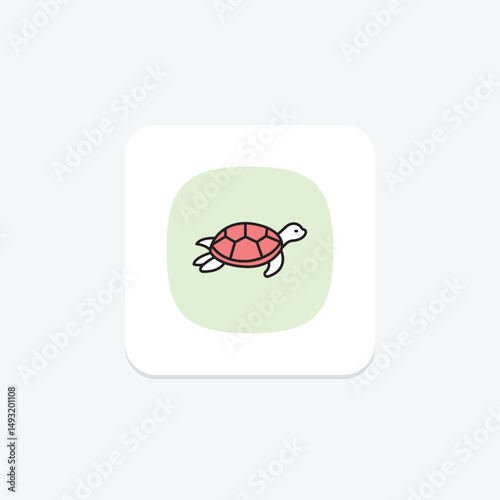 Red Eared Slider, vector, pixel perfect, illustrator file