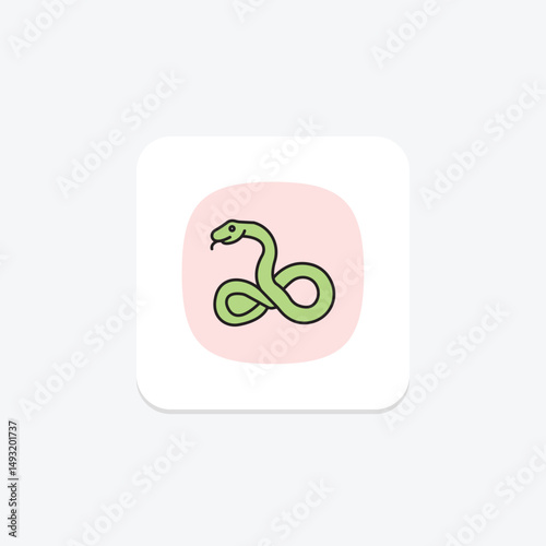 Green Tree Python, vector, pixel perfect, illustrator file