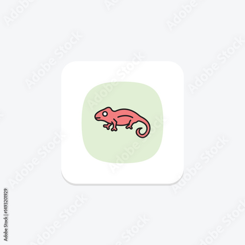 Jackson’s Chameleon, vector, pixel perfect, illustrator file