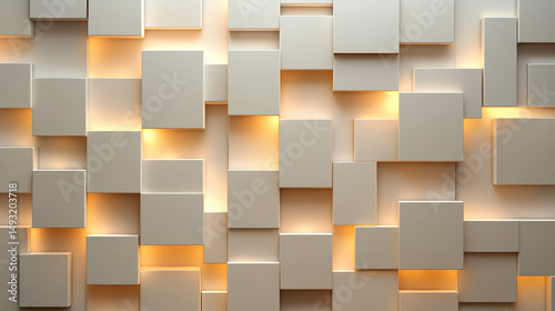 Abstract geometric pattern of light beige squares