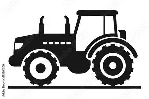 tractor silhouettes farm machinery icons 