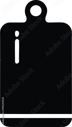 Black Cutting Board Icon Kitchen Food Prep