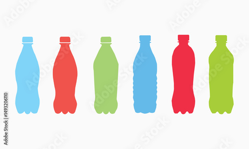 bottle icon set. plastic bottle icon symbol sign collections, vector illustration.