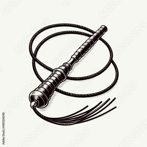 whip vector illustration 