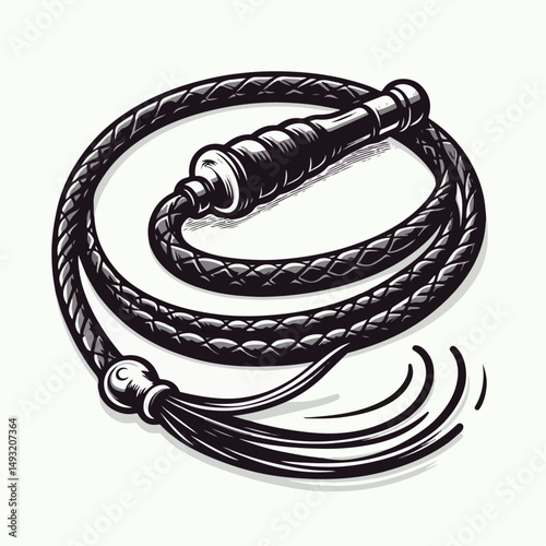 whip vector illustration 