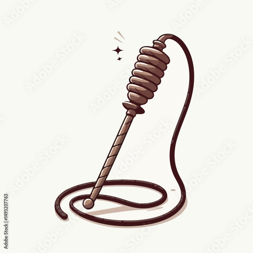 whip vector illustration 