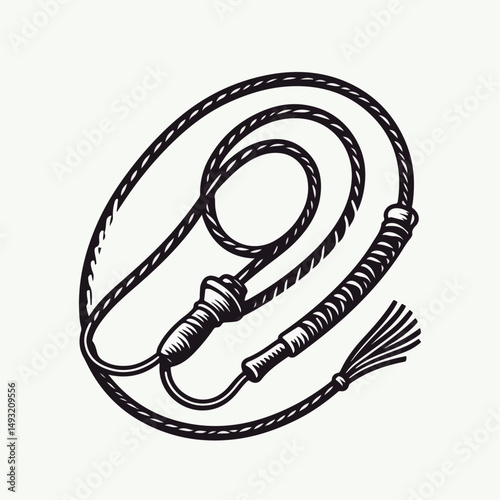 whip vector illustration 