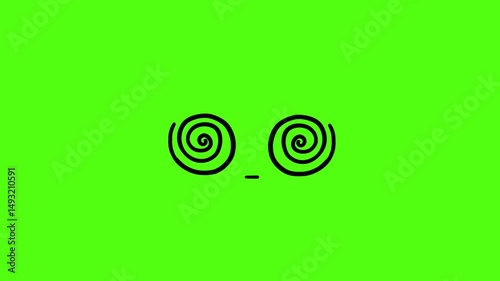 Hypnosis Face Animation on Green Screen