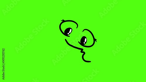 Molten Melting Face Animation on Green Screen