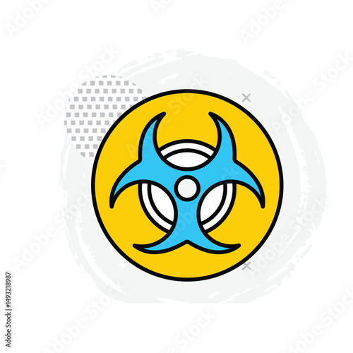Biohazard Vector Icon Depicting Infectious Waste Symbol